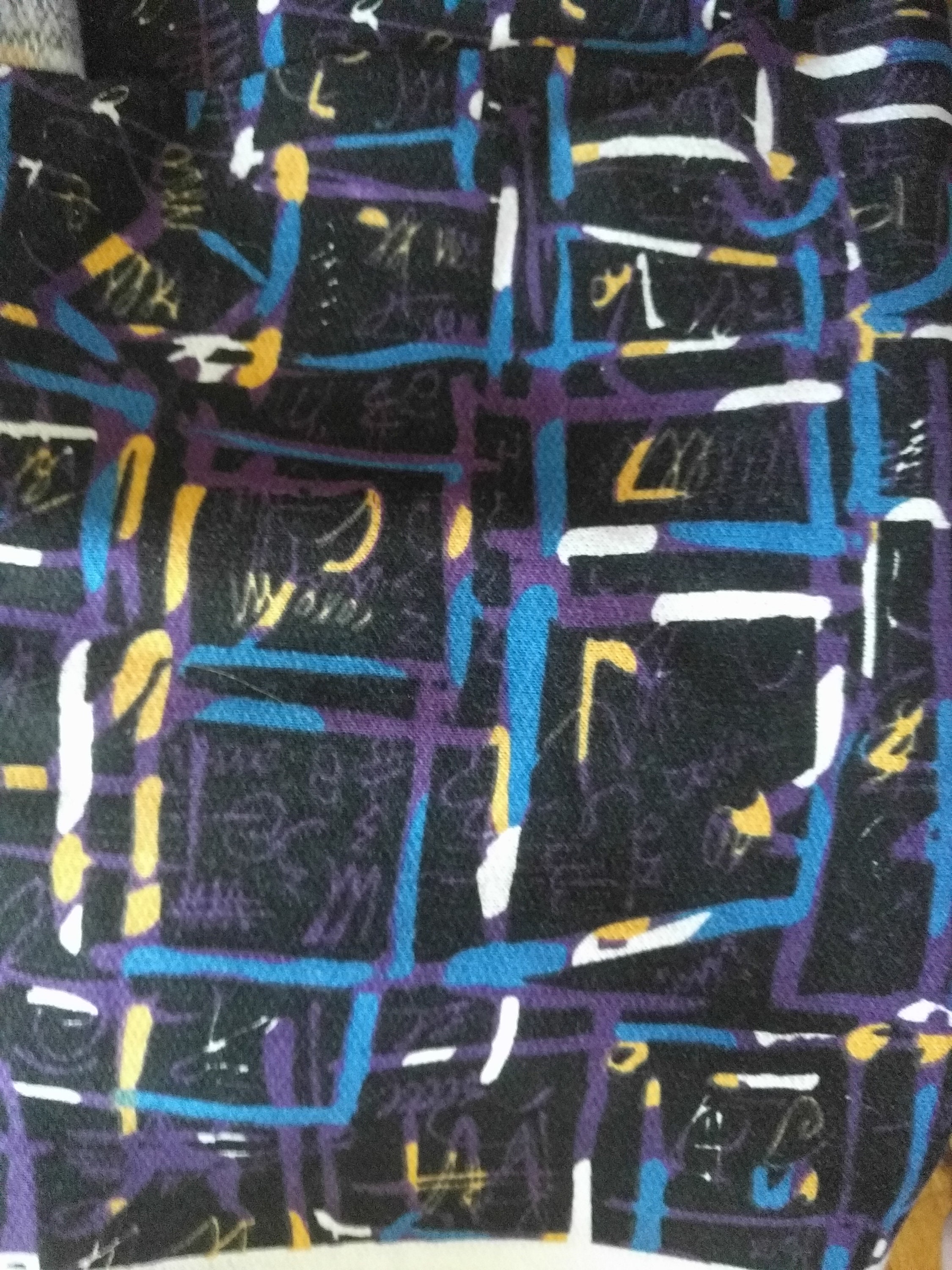 retro 90s knit fabric, over half yard 25in.
