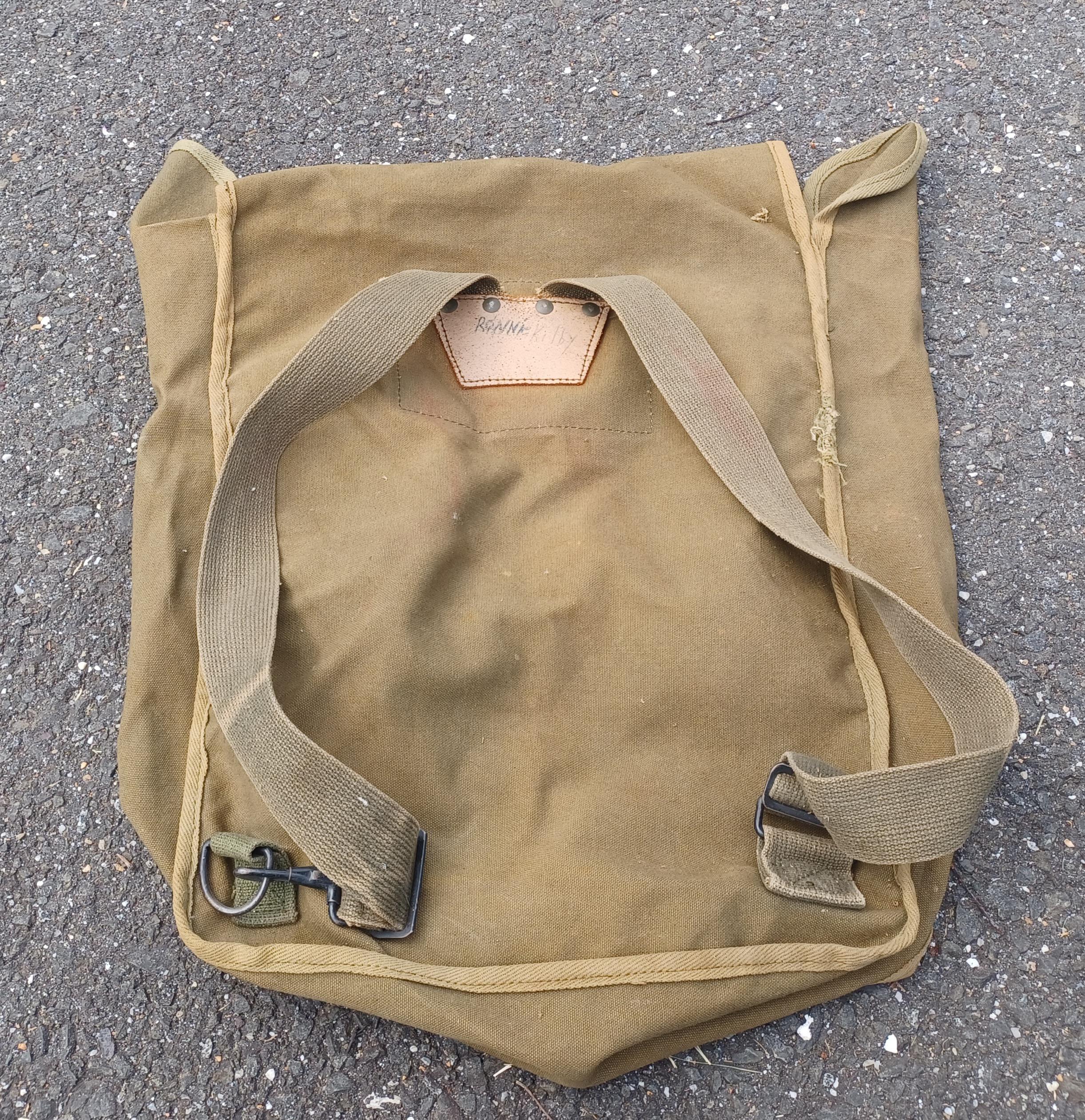 Kumfort 50s/60s Olive Green Canvas Hiking Backpack, Army / Boy