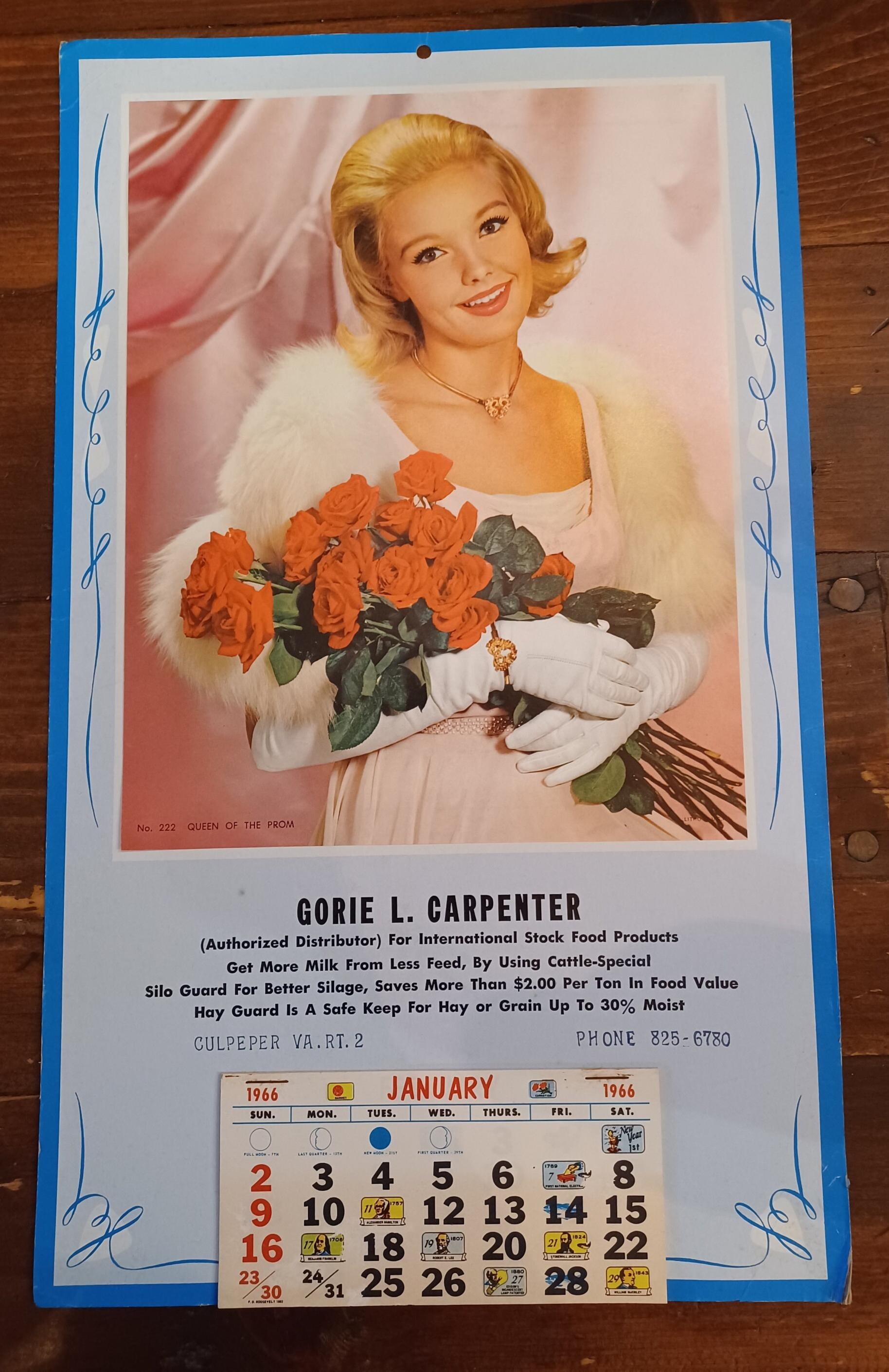 1960s 1966 Calendar - Etsy