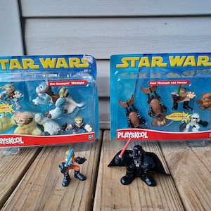 ONE playskool star wars galactic heroes set. stompin wampa, fast through the forest, Luke Vader, hasbro, NIB, toy, toddler, 3+