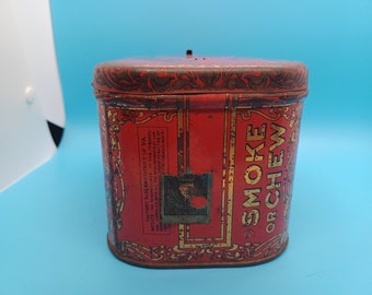 Central Union Tobacco Luchbox Style Tin NO HANDLE, 1900s, Antique