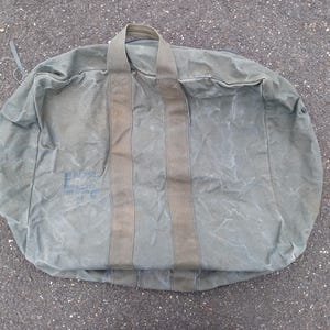 Vintage Early 90s Flyers Kit Bag, Green Canvas, Military, Airforce