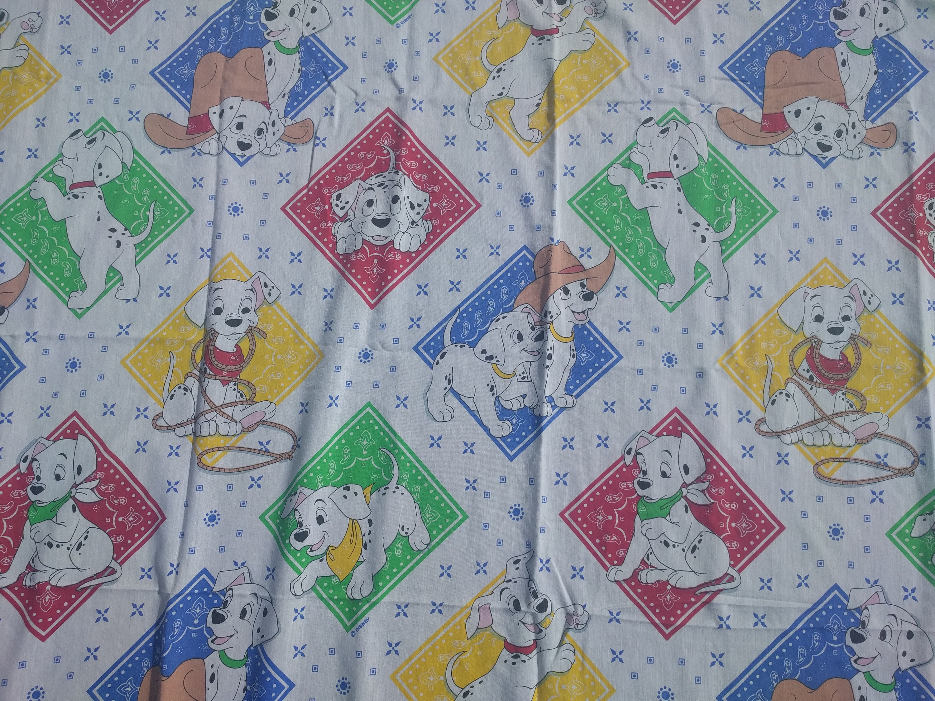 101 Dalmatians Twin Sheet Set, Flat, Fitted, 70 Poly, 30 Cotton 