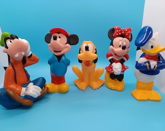 ONE vintage disney squeak / bath toy Mickey Mouse, Minnie, Goofy, Donald, Pluto, retro, 80s, 90s