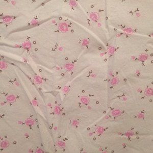 2 yards bright pink floral, ditsy cotton . printers blemishes, cottage core