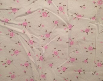 2 yards bright pink floral, ditsy cotton . printers blemishes, cottage core