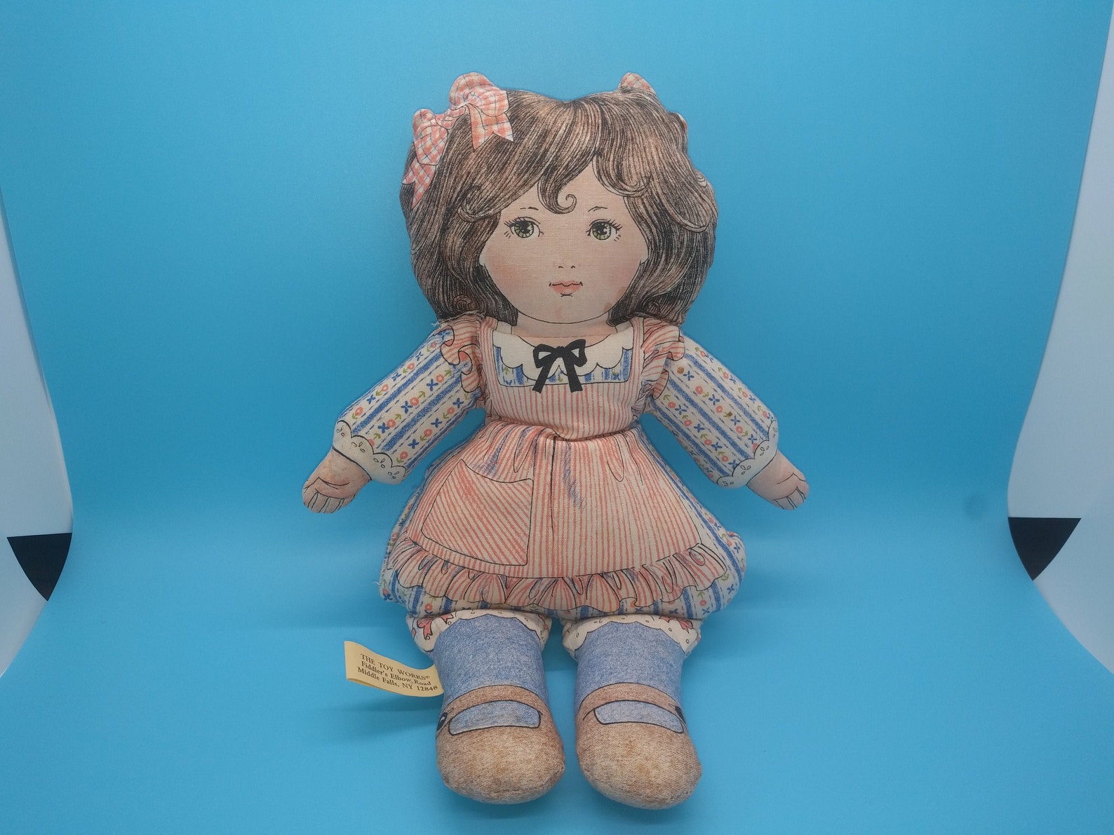 The Toy Works Sewed Panel Doll 1984 Double Sided Happy Mad Etsy