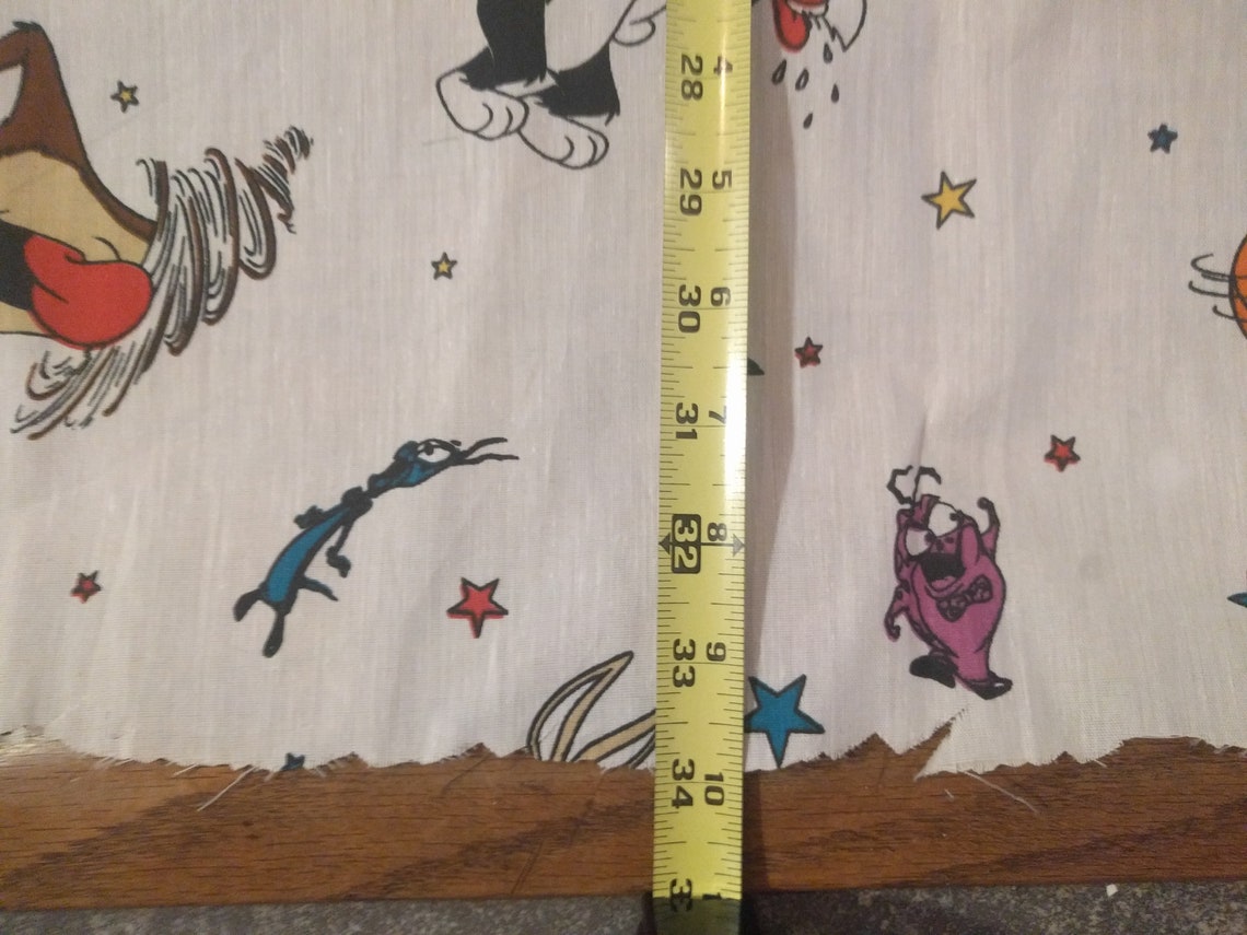 Space Jam Fabric Over Yard 38x34 See Photos Pieces Scraps Etsy