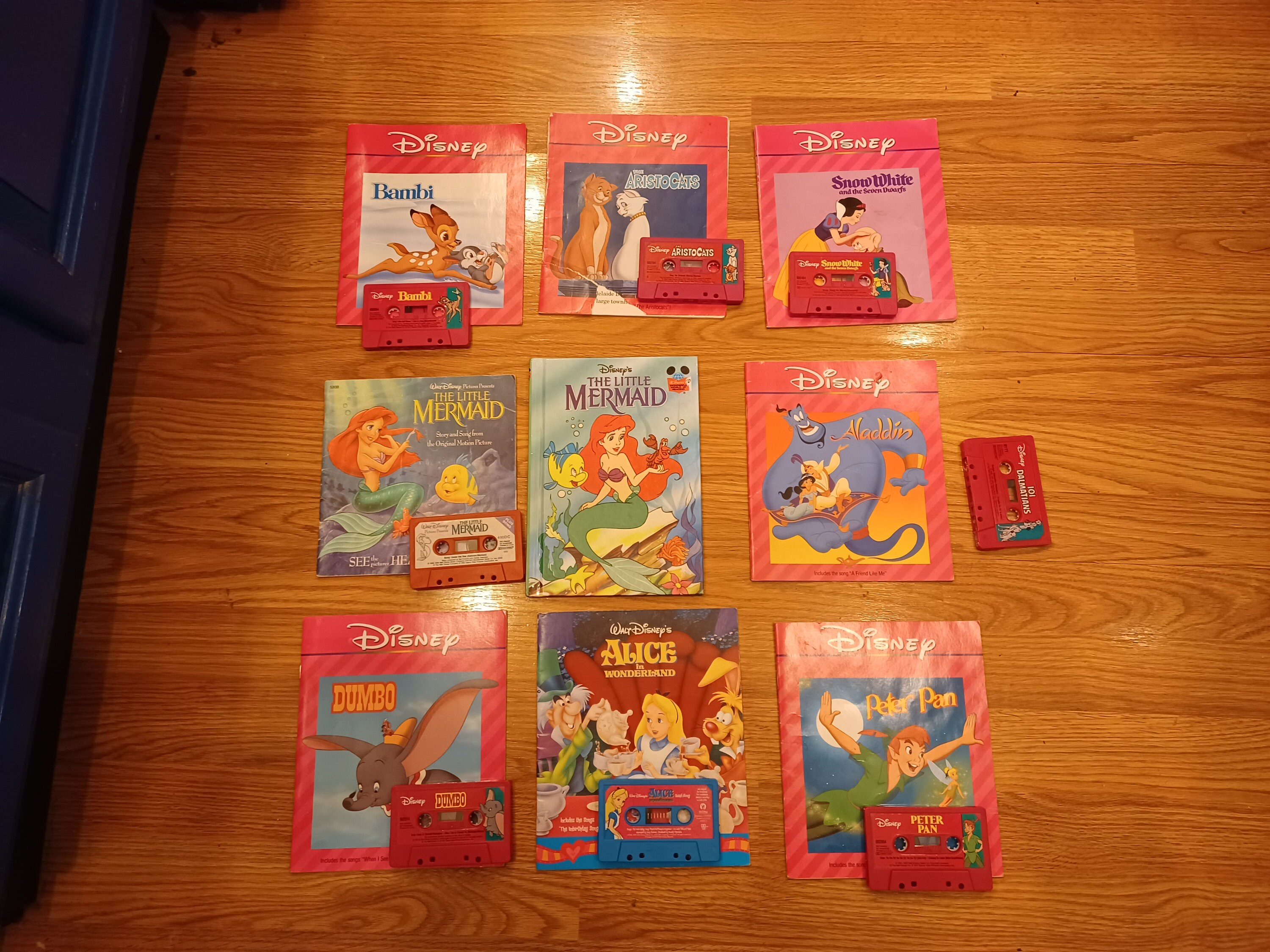 Disney read along book lot story dumbo little mermaid etsy