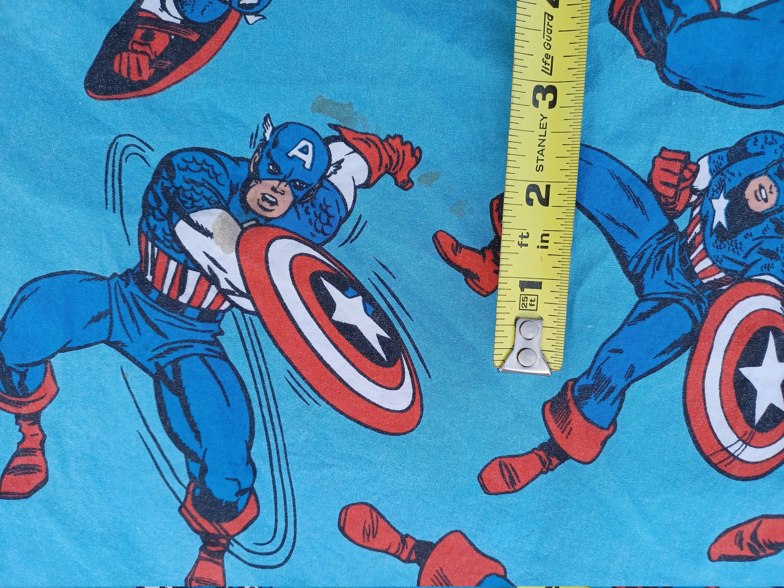 Pottery Barn Kid's Twin Captain America Duvet Cover STAINS