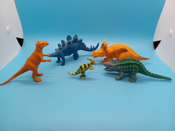 Assorted Plastic Dinosaurs Toys Various Types Styles. 80s 90s