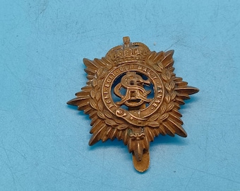 WWI WWII British Cap Badge, Royal Enginers, vintage, military