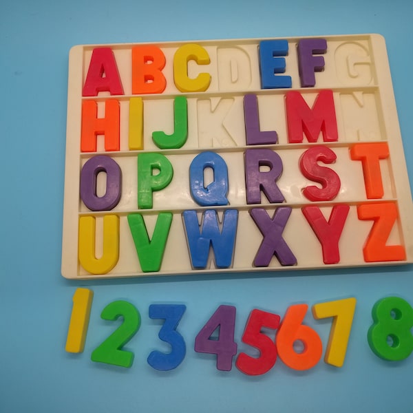 one (1) fisher price vintage magnet letter or number. school desk, school house, set, little people, replacement part