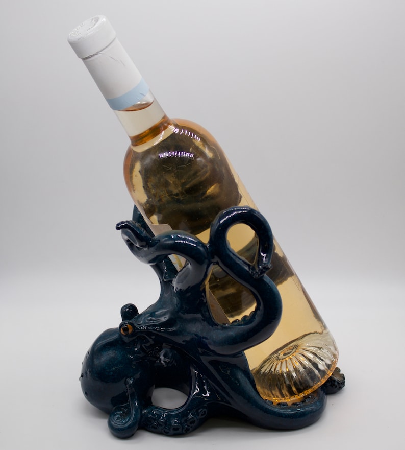 Octopus Wine Holder Navy Blue image 3