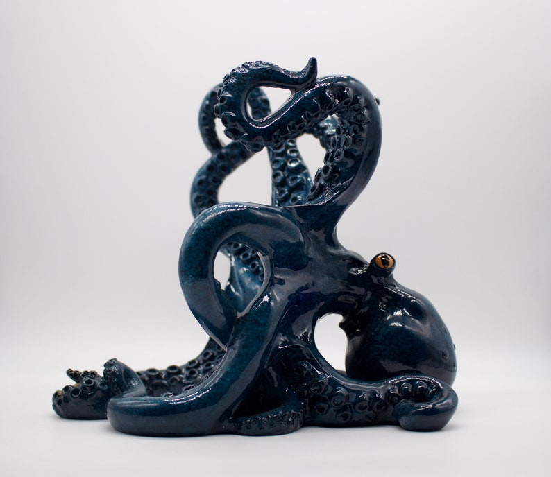 Octopus Wine Holder Navy Blue image 1