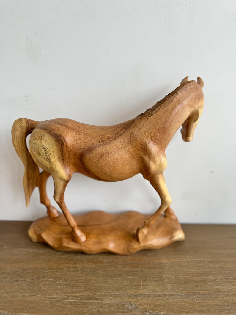 Hand Carved Horse Sculpture Etsy