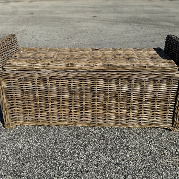 Key Largo Rattan Storage Bench