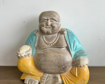 Hand Carved Happy Buddha