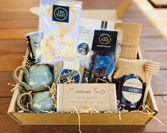 Organic Artisan Gift Hamper: Handmade Pottery, Honey & Gourmet Treats