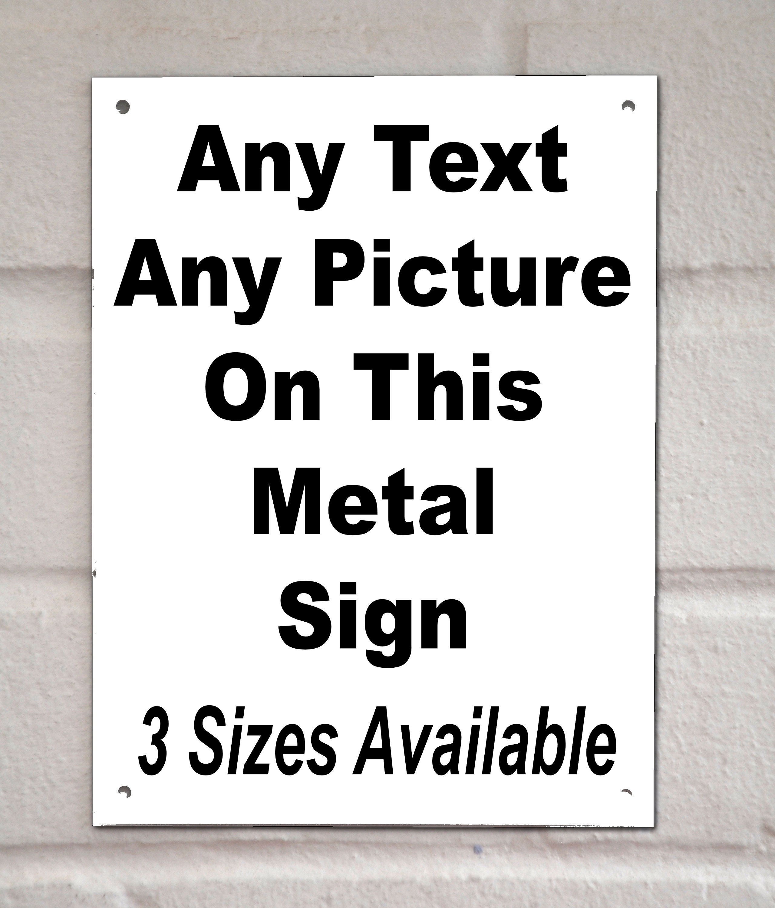 Custom Metal Wall Sign Indoor / Outdoor, Add Photo Text Signage Picture