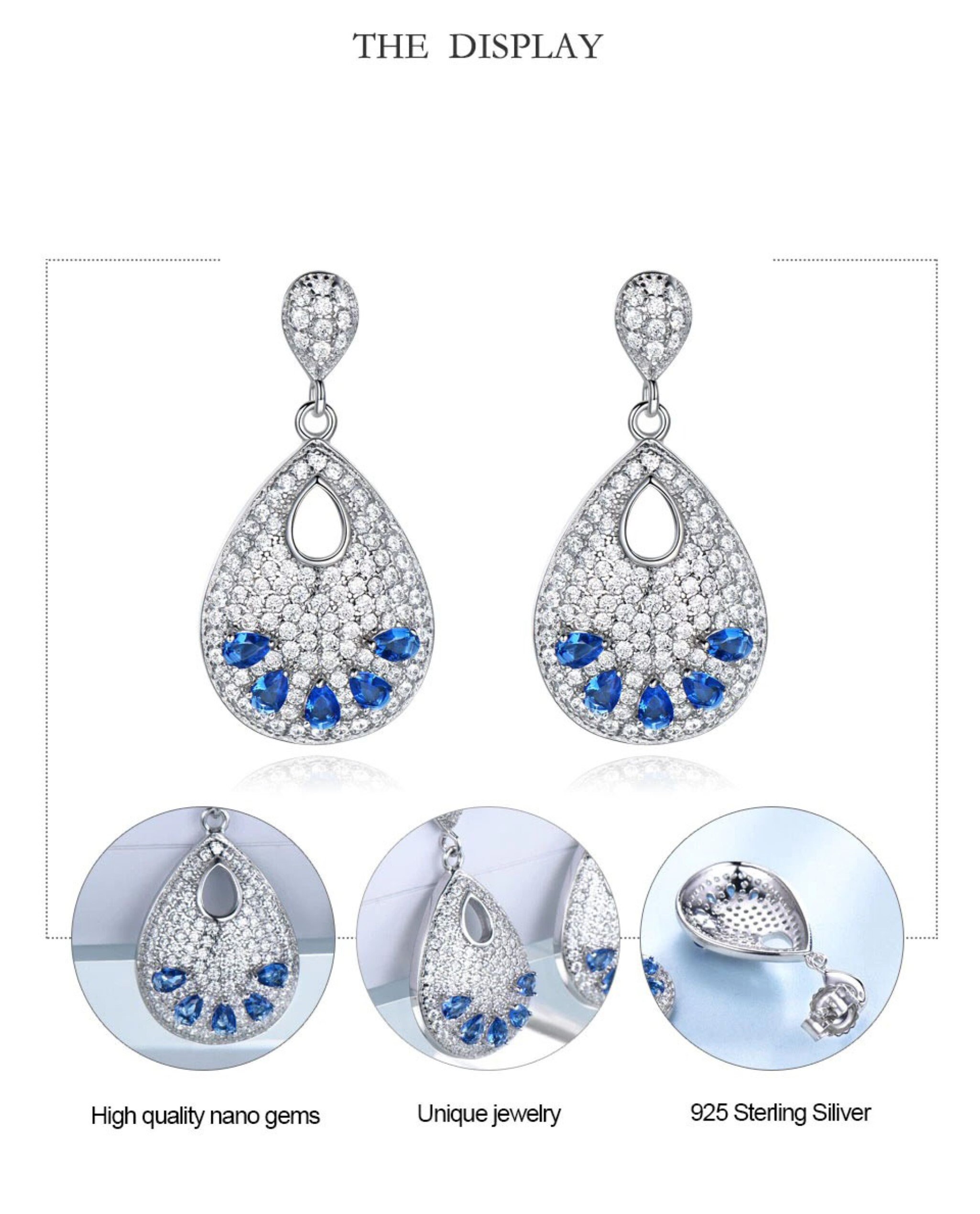 Pear sapphire earrings Clearance