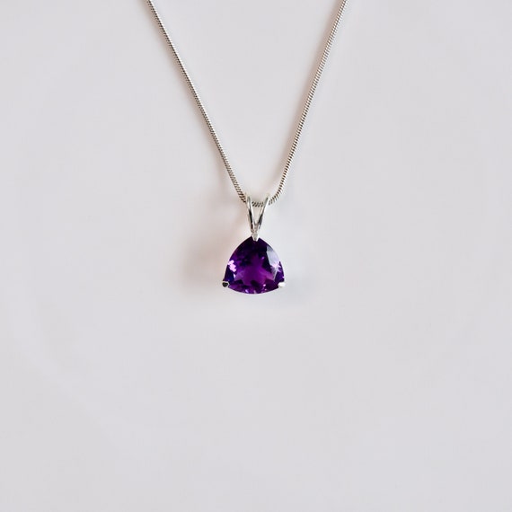Amethyst cheap triangle pendant