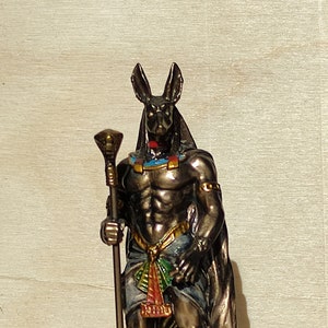 Anubis Ägypten Mythologie Statue Figur, Kaltguss Bronze und Resin