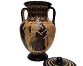 Dionysus and the Maenads Amasis, Attica Black Figure Greek Ceramic Knossos Art 25 cm 9.84 inches