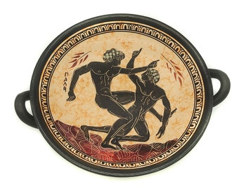 Ancient Games Wrestling Ceramic Kylix Greek Vase Ancient Greece