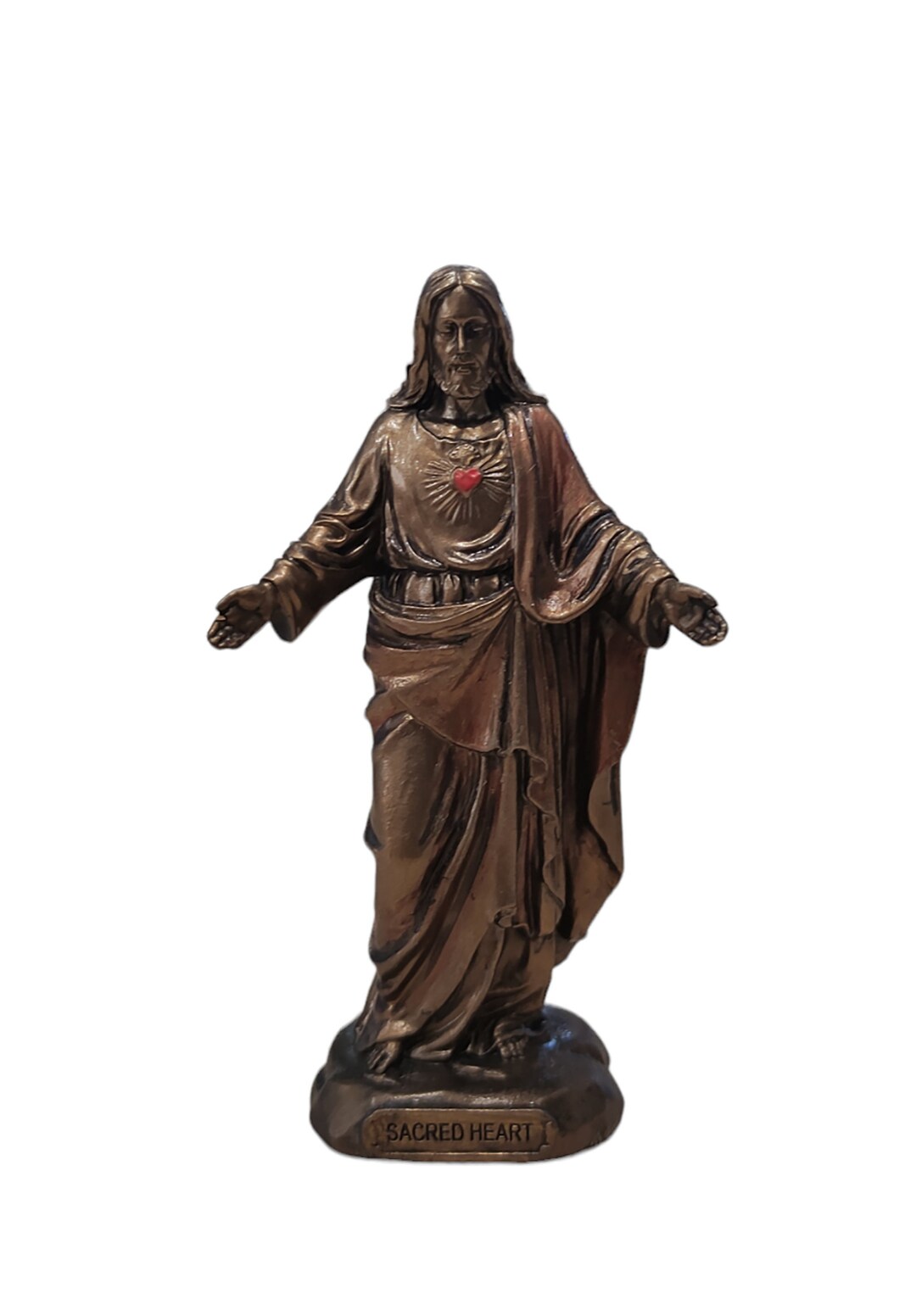 Jesus Christ Sacred Heart Cold Cast Bronze and Resin, 8.5 Cm - Etsy