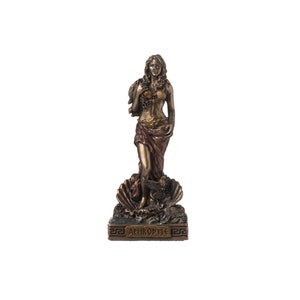 Goddess Aphrodite Greek Statue Ancient Greek Mythology mini Cold Cast Bronze and Resin