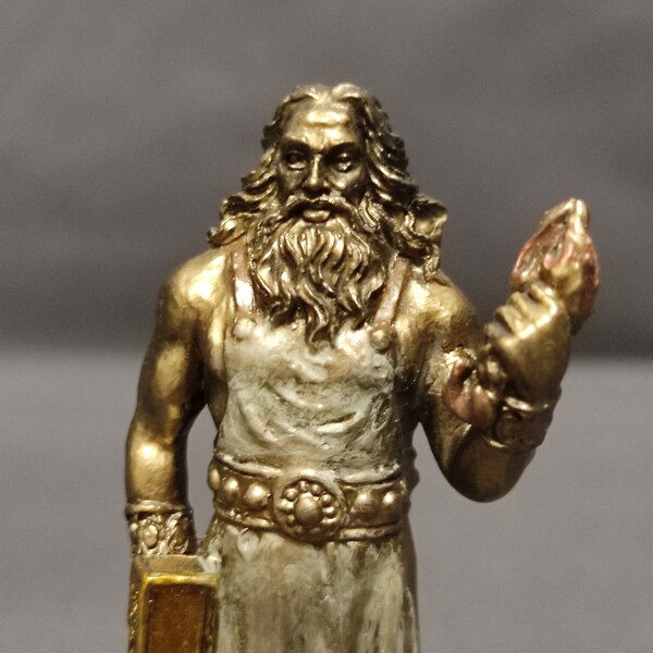 Gott Hephaistos griechische Mythologie Kleine Figur Kaltguss Bronze und Harz griechische Statue 3,54 Zoll