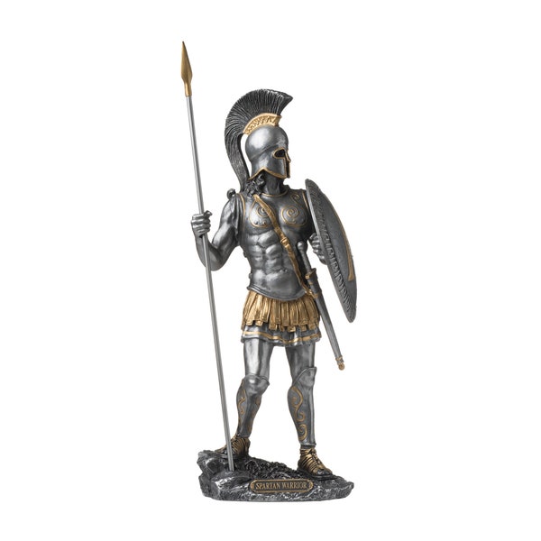 Statue sculpture grecque spartiate Leonidas, guerrier 36 cm 14,17 pouces