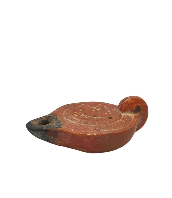 Owl Oil Lamp Ceramic Ancient Greek Museum Reproduction Etsy