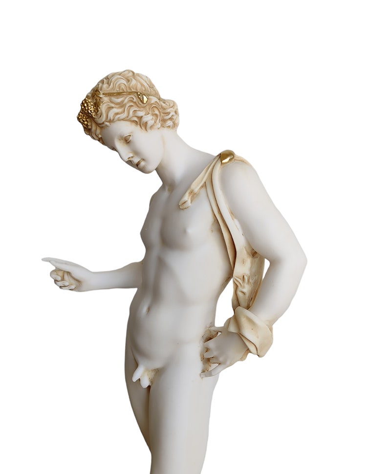 Adonis Statue, Greek Mythology, Greek God of Beauty, Home Gift Aging Technique 62 cm 24.40 in image 3
