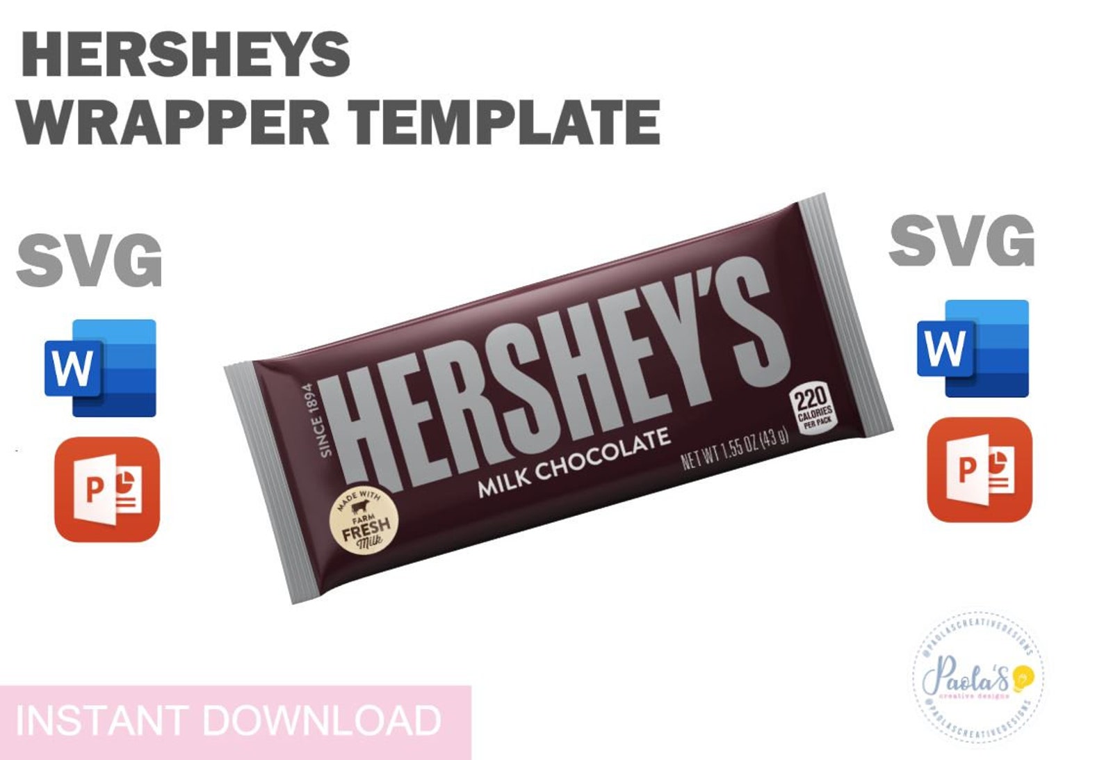 Hershey's Template Blank Template Custom Chocolate Bar Etsy Hershey's Template Blank Template Custom Chocolate Bar Etsy