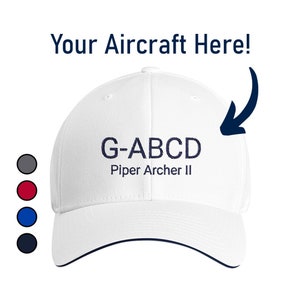 Personalised Pilot Hat, Embroidered Pilot Gift, Aeroplane Gift, Airplane Hat, Aviation Gift