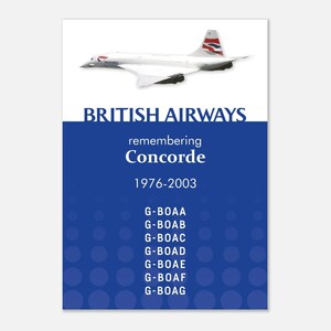 British Airways Concorde Fleet Poster -  Gift for Pilots, Aviation Poster, Cabin Crew Gift, BA Memoribilia