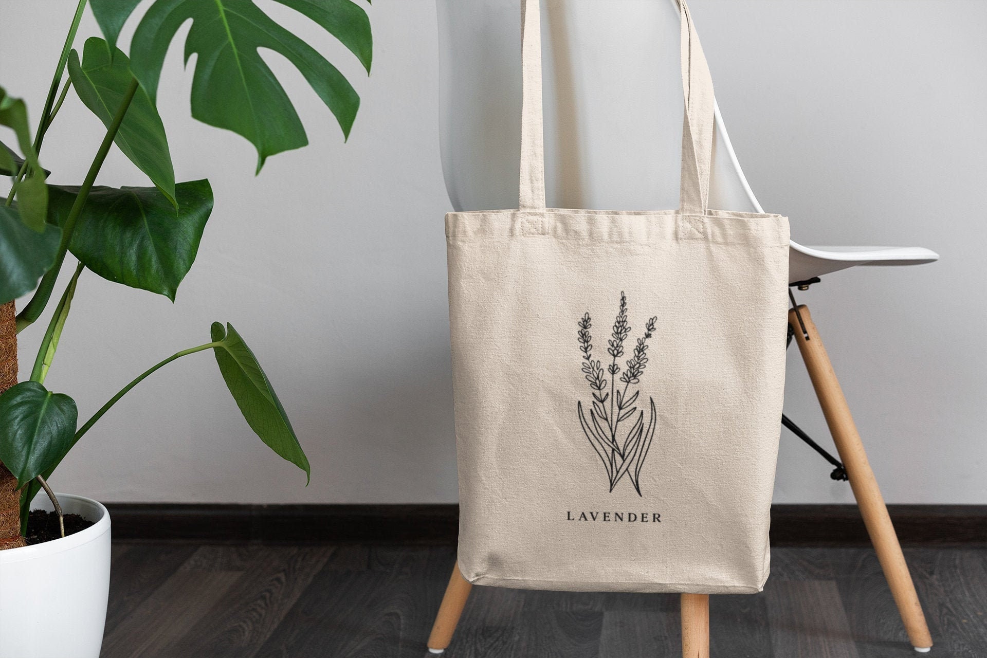 Botanical Themed Tote Bag & Pouch Set - Dishique