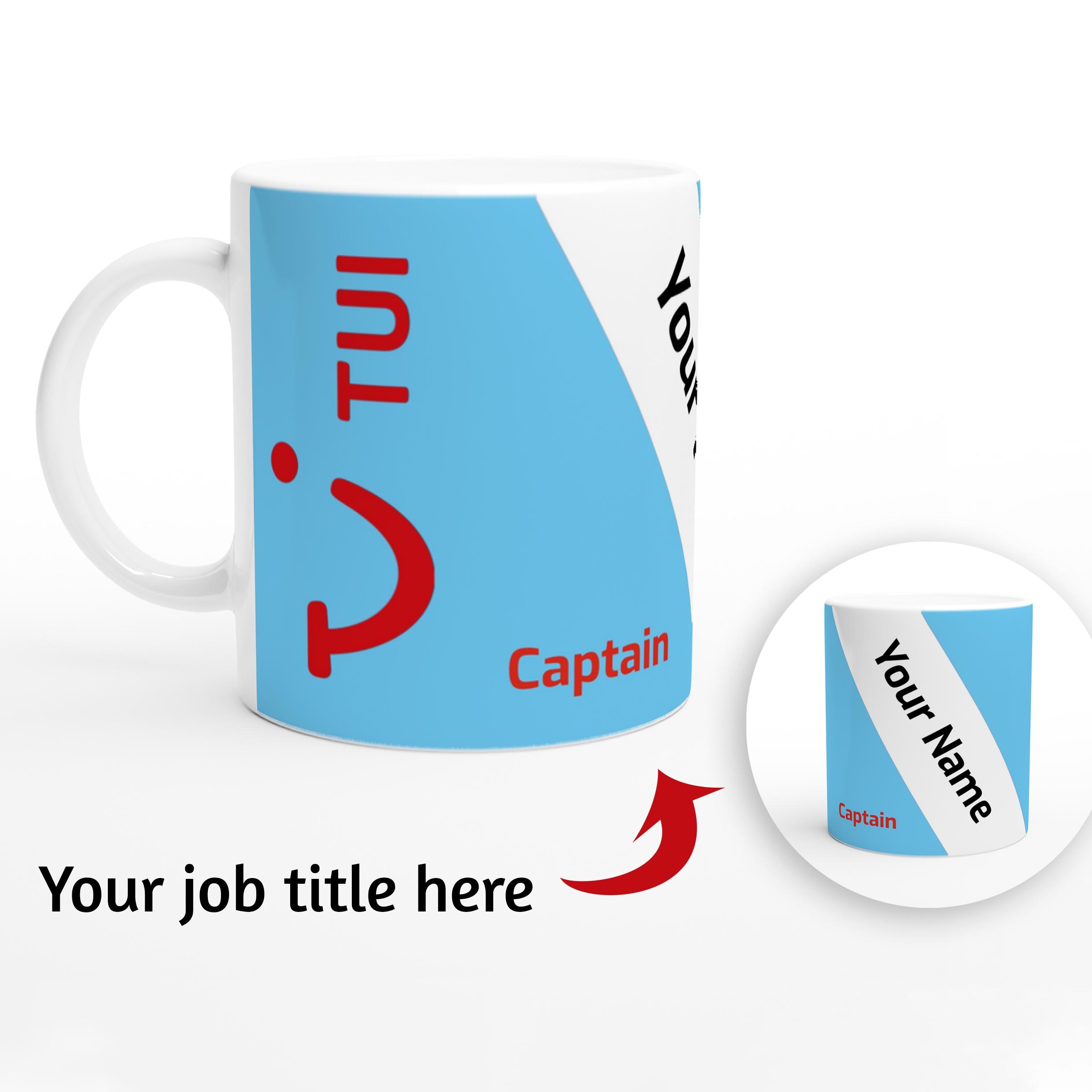 Personalized TUI Tea Coffee Mug for Aviation Enthusiasts - Perfect Gift for Pilots, Engineers and Cabin Crew