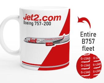 Jet2 Boeing 757 Fleet Kaffeetasse, Pilot Geschenk, Airline Pilot Geschenk, neuer Pilot Geschenk, Kapitän Tasse, Erster Offizier Geschenk