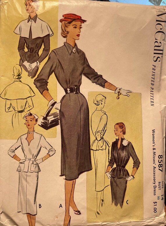 1950s 2025 peplum skirt