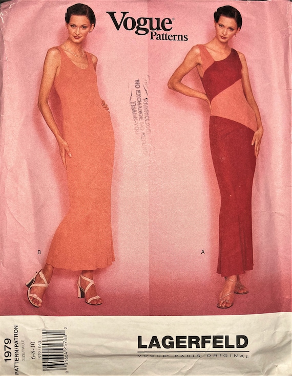 Patron De Couture Vogue 1979 Signé Lagerfeld - Neuf, Jamais Utilisé