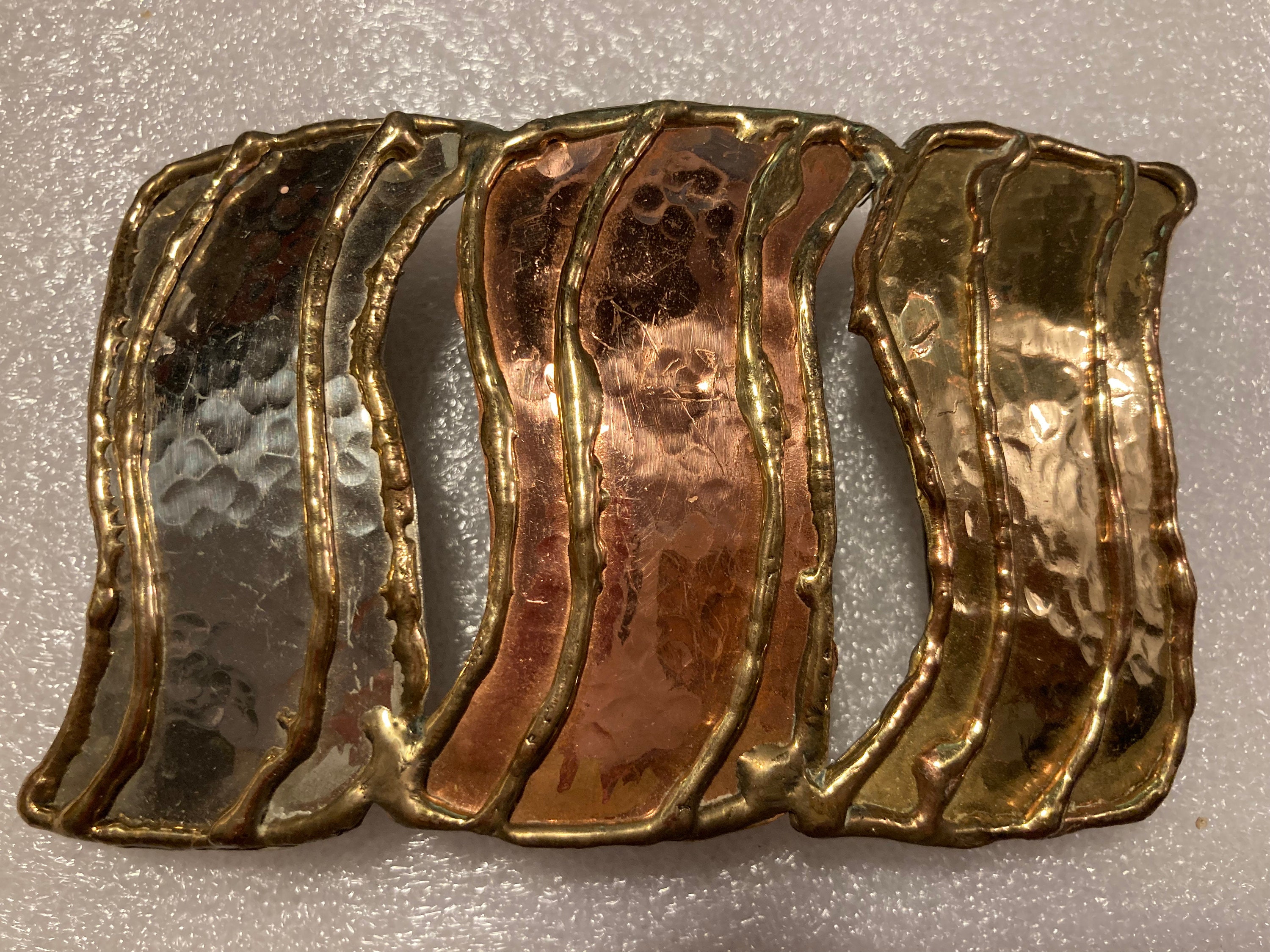 Vintage Large Brutalist Style 1970s 80s Mixed Metals  display picture 2