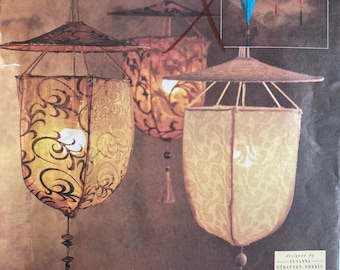 Vogue Patterns for Living Hanging Lamps Sewing Pattern Susanna Stratton-Norris Uncut Factory Folded Vogue 2179 Fabric Wire Frames 2001