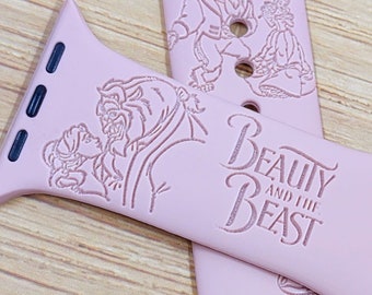 Beauty & the Beast Personalized watch Band-Engraved Watch Band compatible for the "A" Smartwatch Bella Inspired