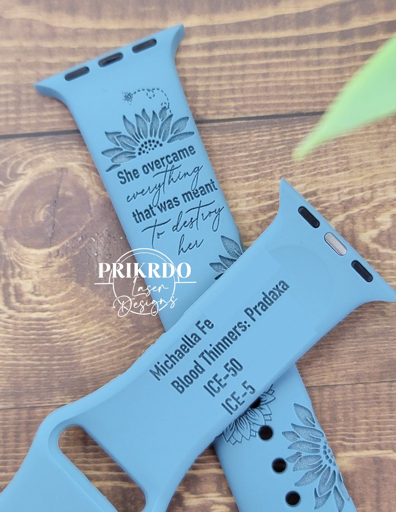 Medical Emergency Personalized Watch Bandengraved Watch Band Etsy