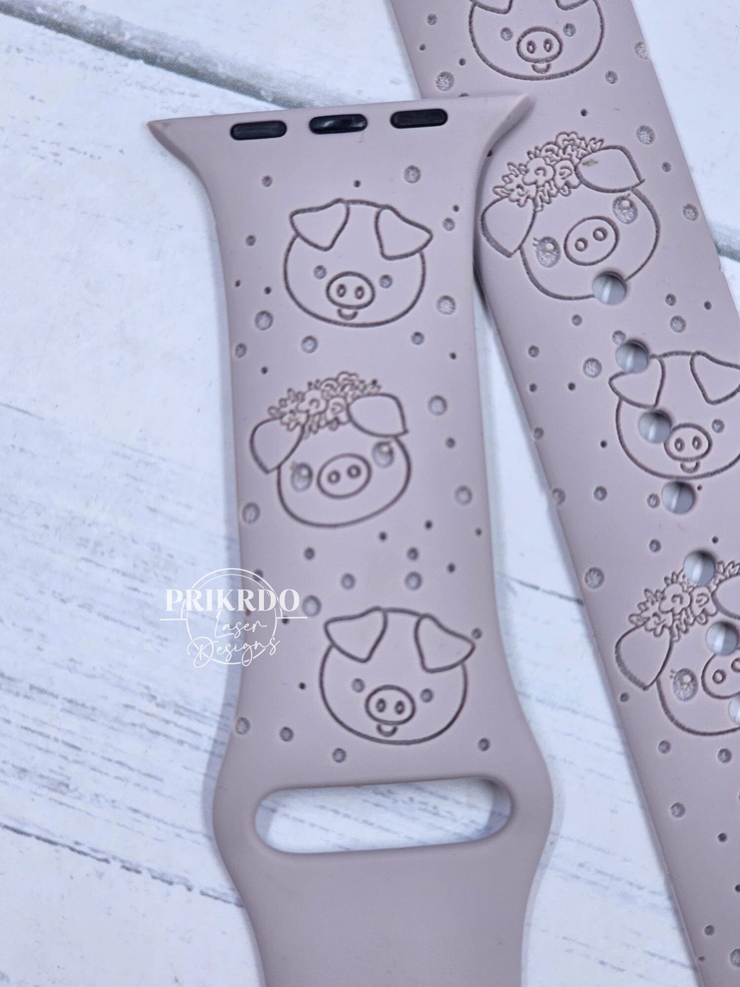 Schwein 2023 inspiriert graviertes Uhrenarmband kompatibel für die "A" Smartwatch Schwein Inspiriert - "A" Uhrenarmband - Schwein Personalisiertes Uhrenarmband