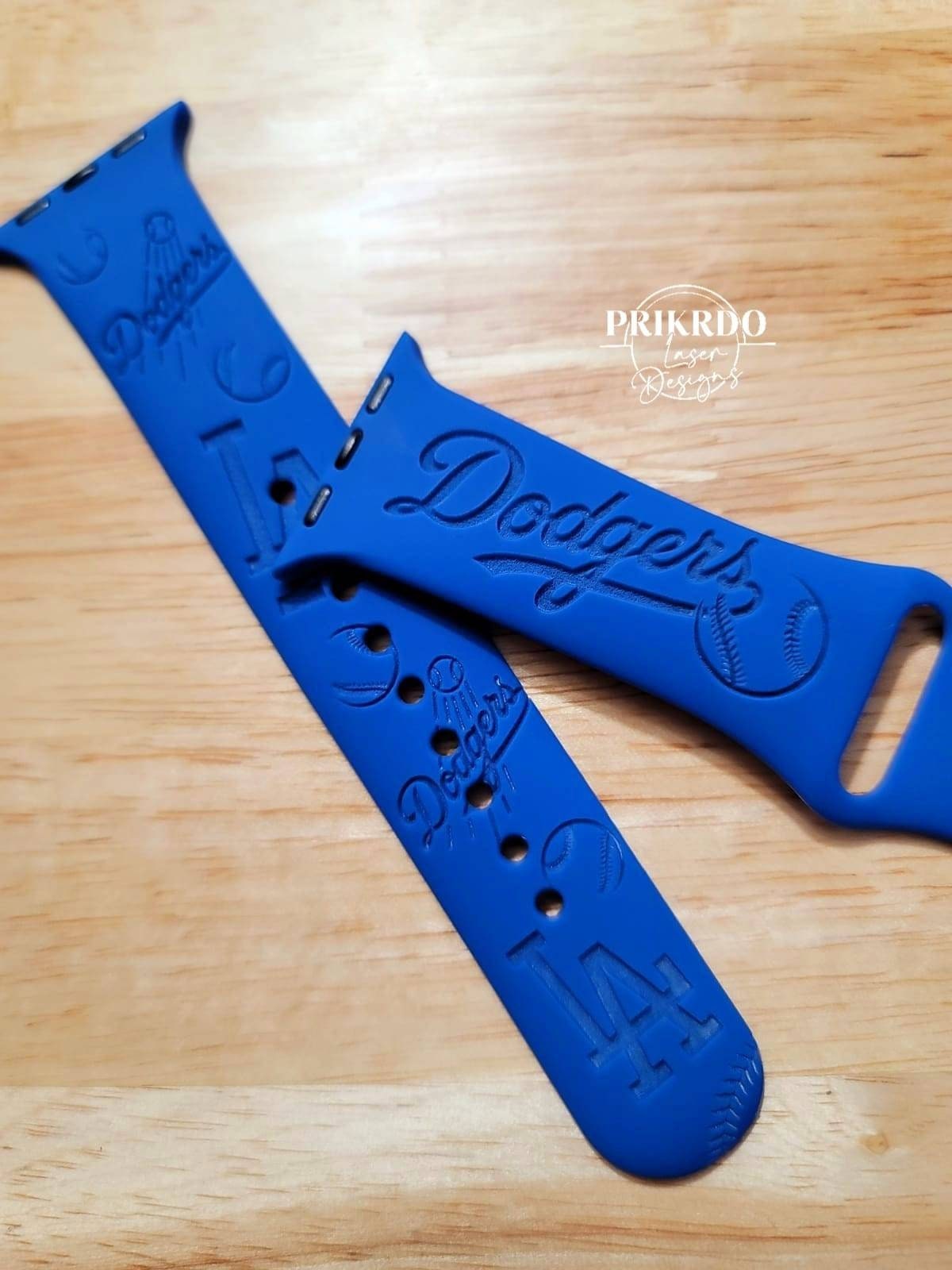 LA Dodgers Personalized watch band-Engraved Watch Band compatible for the "A" Smartwatch LA Dodgers Inspired
