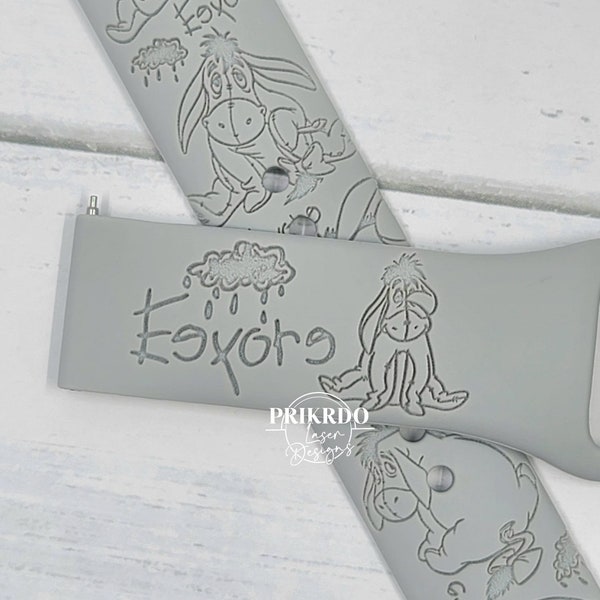 Eeyore Inspired Engraved Watch Band compatible for the "A" Smartwatch